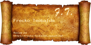 Frecko Teobalda névjegykártya
